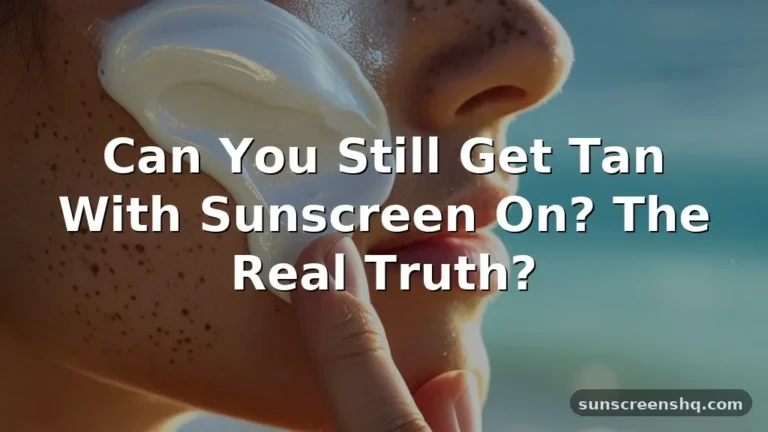 can i still get tan with sunscreen