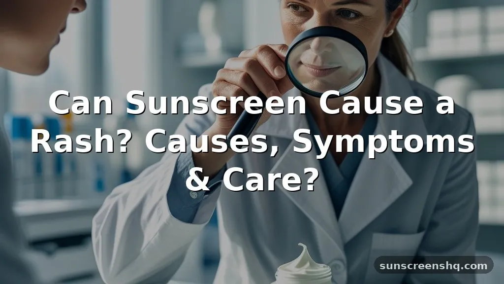 can sunscreen cause a rash