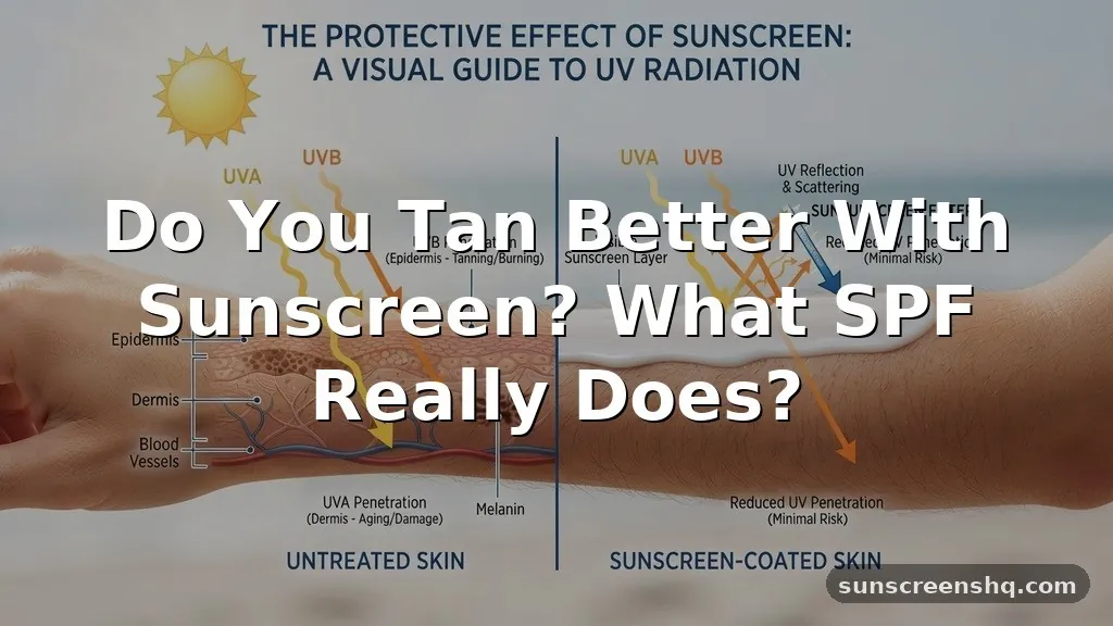 do you tan better with sunscreen
