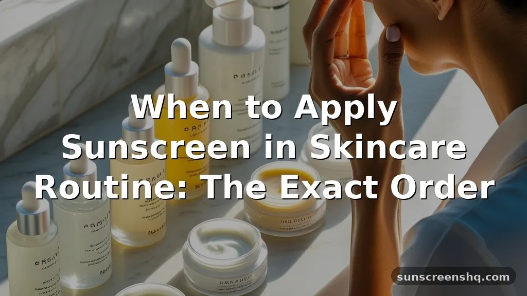 when to apply sunscreen in skincare routine